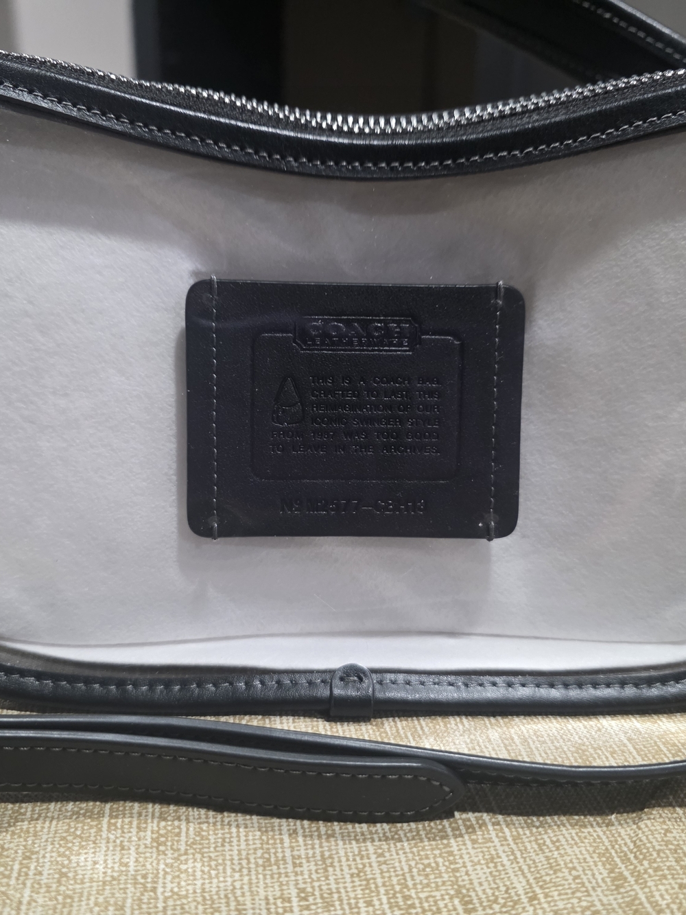 Coach Black Leather Tote Bag